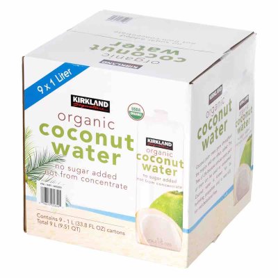 画像2: カークランドシグネチャー ノンシュガー オーガニックココナッツウォーター 1L x 9本 Kirkland Signature No Sugar Added Organic Coconut Water 1L x 9 Bottle