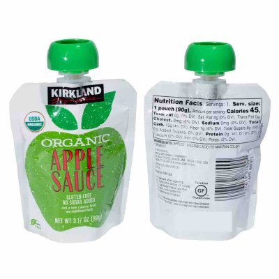 画像2: カークランドシグネチャー オーガニック アップルソース 90g x 24パック Kirkland Signature Organic Apple Sauce 90g x 24pack