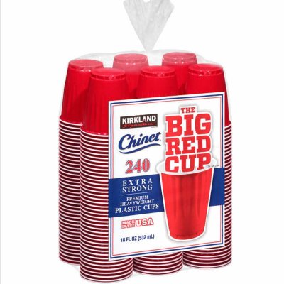 画像1: カークランドシグネチャー チャイネット レッドカップ 532ml x 240個 Kirkland Signature Red Extra Strong Cups 532ml x 240 Pieces