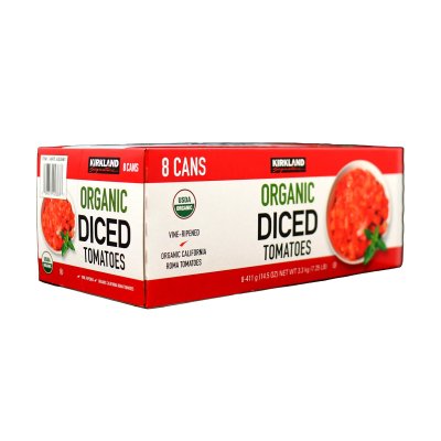 画像1: カークランドシグネチャー オーガニック ダイストマト 411g x 8缶 Kirkland Signature Organic Diced Tomatoes 411g x 8 count