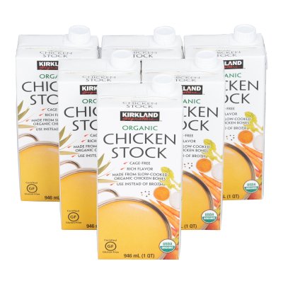 画像2: カークランドシグネチャー オーガニックチキンストック 946ml x 6本 Kirkland Signature Organic Chicken Stock 946ml x 6pack