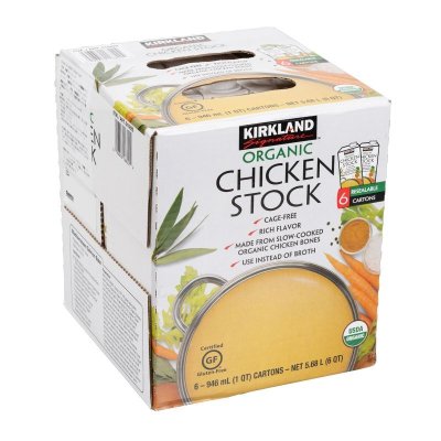 画像1: カークランドシグネチャー オーガニックチキンストック 946ml x 6本 Kirkland Signature Organic Chicken Stock 946ml x 6pack