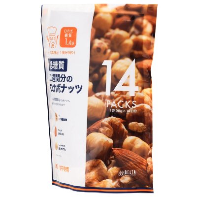 画像1: デルタ 14日間のロカボナッツ 28g X 14 袋 DELTA 14 Days Low-Carb Nuts 28g X 14 packs