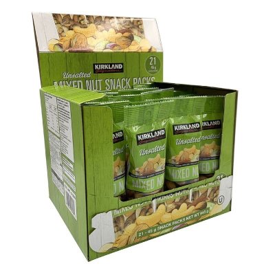 画像1: カークランドシグネチャー 無塩ミックスナッツ 45g x 21袋 Kirkland Signature Unsalted Mixed Nut Snack Packs 45g x 21pc