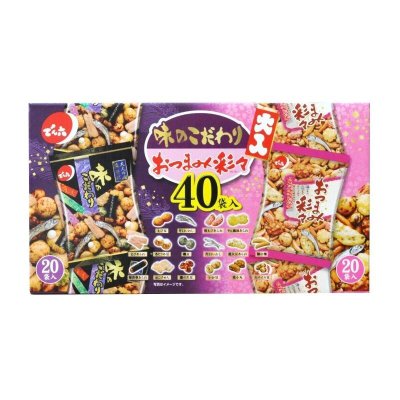 画像1: でん六 味のこだわり 大入40袋 Denroku Japanese Rice Crackers 40 packs