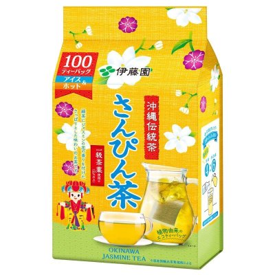 画像1: さんぴん茶ティーバッグ 100バッグ OKINAWA JASMINE TEA 100 BAGS