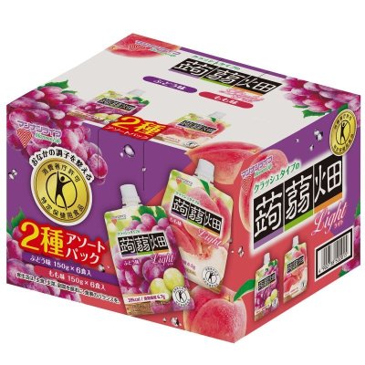 画像1: クラッシュタイプの蒟蒻畑ライト パウチアソート 12個入り Crushed Konjac Jelly Assortment 12 pouches