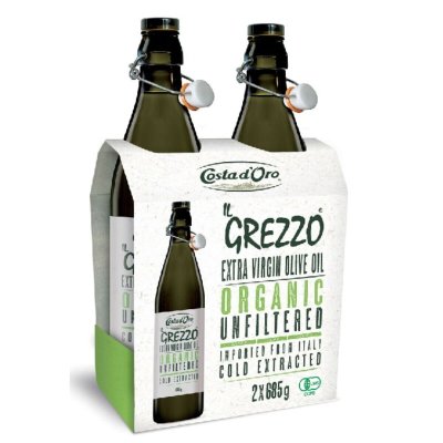 画像1: コスタドーロ イルグレッツォ オーガニック エクストラバージンオリーブオイル 685g x 2本 COSTA D'ORO IL Grezzo Organic Extra Virgin Olive Oil 685g x 2