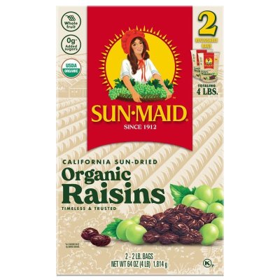 画像2: サンメイド オーガニックレーズン 907g x 2袋 Sun-Maid Organic Raisins 907g x 2