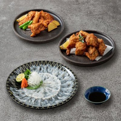 画像2: 【冷凍】玄品 国産とらふぐ てっさ・唐揚げセット FROZEN TORAFUGU SASHIMI & DEEP FRY SET