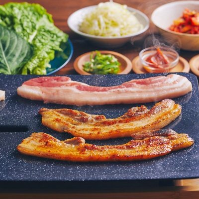 画像1: 【冷凍】李朝園 サムギョプサル1.6kg・味付チュクミ640g BBQセット FROZEN RICHOUEN Pork Belly & Octopus BBQ Set