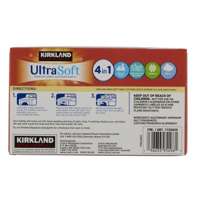 画像2: カークランドシグネチャー 柔軟剤シート250枚入り x 2箱 Kirkland Signature Ultra Soft Premium Fabric Softener Sheets 250 sheets x 2 boxes