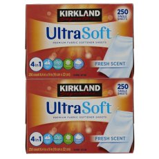 画像1: カークランドシグネチャー 柔軟剤シート250枚入り x 2箱 Kirkland Signature Ultra Soft Premium Fabric Softener Sheets 250 sheets x 2 boxes (1)