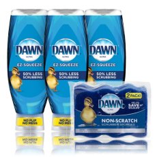 画像1: DAWN ウルトラ EZ スクイーズ 食器用洗剤 650ml x 3本 スポンジ1個付き DAWN Ultra EZ Squeeze Dish Soap 650ml x 3 with 1 Sponge (1)