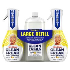 画像1: ミスター クリーン マルチパーパス クリーナー レモンゼスト 本体 473ml x 2本 + 詰め替えボトル 913ml x 1本 Mr. Clean Freak Multipurpose Cleaner Lemon Zest 473ml Bottle x 2 + 913ml Refill x 1 (1)