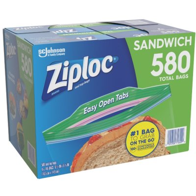 画像1: ジップロック サンドイッチバッグ 保存袋 580袋 Ziploc Sandwich Bag 580 Bags