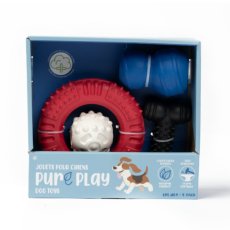 画像1: ピュア プレー 犬用ゴムのおもちゃ 4点セット Pure Play Rubber Toys for Dogs 4 Piece Set (1)