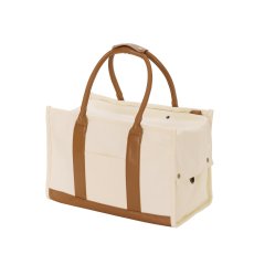 画像1: キャンバストート キャリー M サイズ　（アイボリーとグレー） Canvas Tote Carry M Size　(Ivory or Grey) (1)