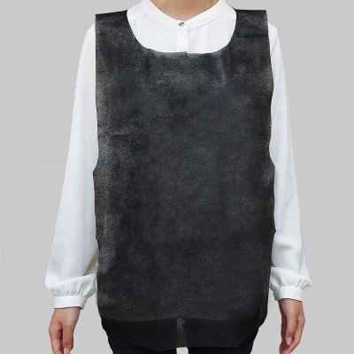 画像1: 不織布エプロン 黒 300枚 Nonwoven Apron Black 300 pc