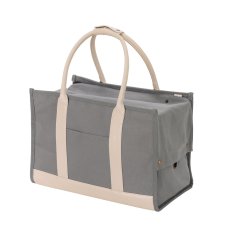 画像2: キャンバス トート キャリー L サイズ （アイボリーとグレー） Canvas Tote Carry L Size (Ivory or Grey) (2)