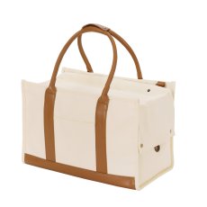 画像1: キャンバス トート キャリー L サイズ （アイボリーとグレー） Canvas Tote Carry L Size (Ivory or Grey) (1)