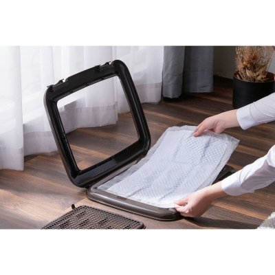 画像1: フチ漏れにくいトレーニングペットトレー レギュラーサイズ 2個セット Training Pet Tray Regular Size 2 Tray Set