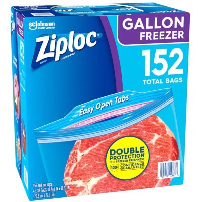 画像1: ジップロック フリーザーガロン 保存袋 152袋 Ziploc Freezer Gallon 152 Bags