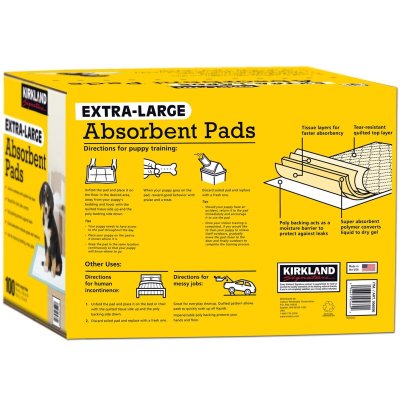 画像1: カークランドシグネチャー XL ペットシーツ 100枚 Kirkland Signature Extra Large Absorbent Pads 76cm x 58cm x 100 Sheets