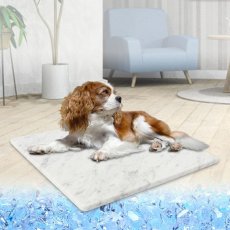 画像1: 高級大理石 ビアンコカララ ひんやり ペットボード イタリア産 Luxury Marble (Bianco Carrara) Pet Board Made in Italy (1)