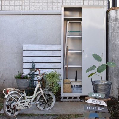 画像3: グリーンライフ 家庭用収納庫182 ハーフ棚仕様 HS-182HT GREEN LIFE Cabinet Home Storage Shed HS-182HT