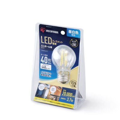 画像1: アイリスオーヤマ LEDミニボール球 E26 40W相当 IRIS OHYAMA LED Mini Ball Bulb E26 40W