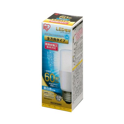 画像2: アイリスオーヤマ LED電球 T型 E26 60型相当 IRIS OHYAMA LED Bulb Type T E26 60W