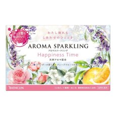 画像1: バスクリン アロマスパークリング Happiness Time 12包入 AROMA SPARKLING Happiness Time Bath Additives 12pc (1)