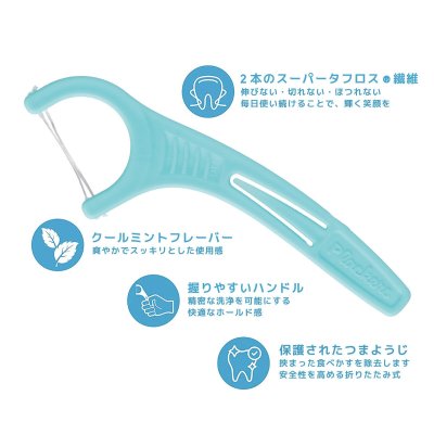 画像1: プラッカーズ・デンタルフロス 75本 Plackers Dental Floss 75PC