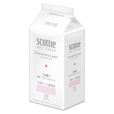 画像2: スコッティ ウェットティッシュ 消毒タイプ 詰替え用 70枚入り×24個 SCOTTIE Wet Tissue Refill 70 counts×24 piece (2)