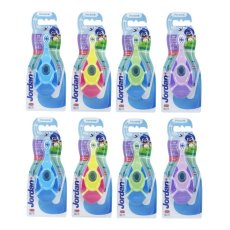 画像1: ジョーダン Step1 0-2才用 歯ブラシ 8本 Jordan Step1 kids toothbrush 8count for Age 0 to 2years (1)