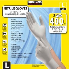 画像1: カークランドシグネチャー ニトリルグローブ L 400枚 Kirkland Signature Nitrile Gloves Size L 400 count (1)