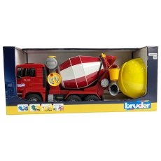 画像1: MAN セメントミキサー ヘルメット付き MAN Cement Mixer Truck with Helmet Toy (1)