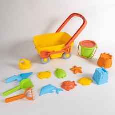 画像1: J'ADORE 砂遊びのワゴン 16個セット J'ADORE Sand Toy Set with Wagon 16 Pc (1)