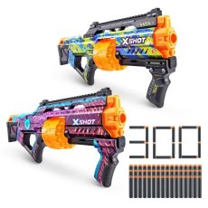 画像1: Zuru エックスショット スキンズ ラストスタンド ダーツブラスター 2個パック Zuru X-Shot Skins Last Stand Dart Blaster 2 Pack (300 Darts) (1)