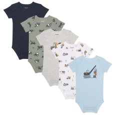 画像3: ペックル オーガニック コットン ボディ スーツ 5枚組 Pekkle Baby Organic Cotton Bodysuit 5PK Set (3)