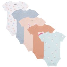 画像1: ペックル オーガニック コットン ボディ スーツ 5枚組 Pekkle Baby Organic Cotton Bodysuit 5PK Set (1)