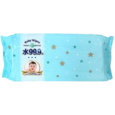 画像1: 水99.9％ふんわりプラスおしりふき 70枚×15個パック (1050枚） 99.9 Water Baby Wipes 70 Wipes X 15packs (1050 sheets) (1)