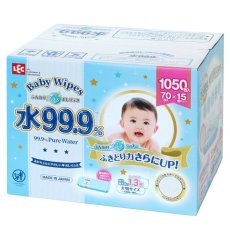 画像2: 水99.9％ふんわりプラスおしりふき 70枚×15個パック (1050枚） 99.9 Water Baby Wipes 70 Wipes X 15packs (1050 sheets) (2)