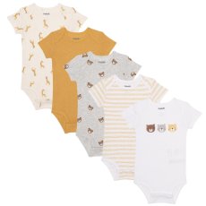 画像4: ペックル オーガニック コットン ボディ スーツ 5枚組 Pekkle Baby Organic Cotton Bodysuit 5PK Set (4)