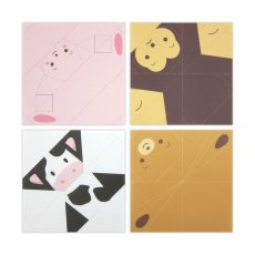 画像2: どうぶつおりがみ　2種アソートセット 200枚 Animal Origami 2 Assorts set 200pc (2)