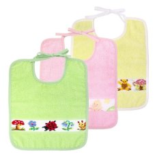 画像4: フェイラー シェニール織 ライン入り ベビービブ 3枚セット Feiler Chenille Baby Bib 3 Pack (4)