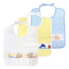 画像3: フェイラー シェニール織 ライン入り ベビービブ 3枚セット Feiler Chenille Baby Bib 3 Pack (3)