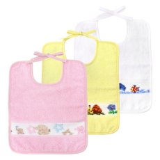 画像2: フェイラー シェニール織 ライン入り ベビービブ 3枚セット Feiler Chenille Baby Bib 3 Pack (2)