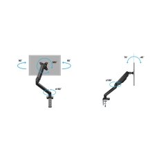 画像3: Garm ガス圧式モニターアーム シングル UPC-GM12GAS Garm Gas Spring Monitor arm Single UPC-GM12GAS (3)